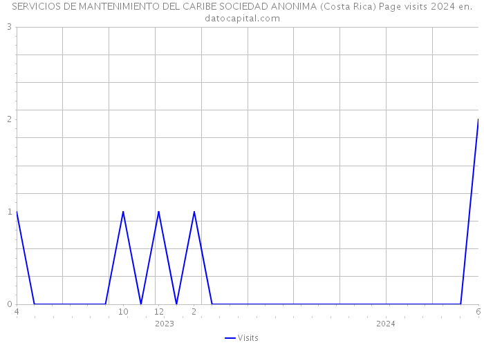 SERVICIOS DE MANTENIMIENTO DEL CARIBE SOCIEDAD ANONIMA (Costa Rica) Page visits 2024 