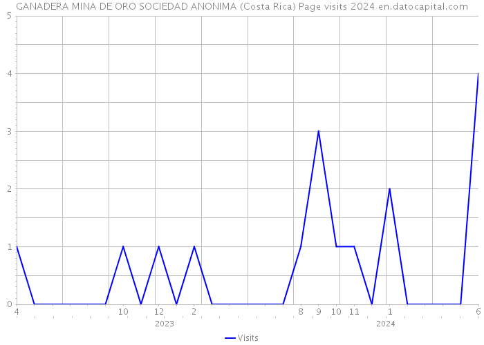 GANADERA MINA DE ORO SOCIEDAD ANONIMA (Costa Rica) Page visits 2024 