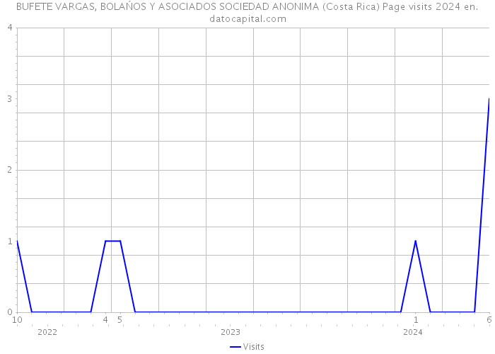 BUFETE VARGAS, BOLAŃOS Y ASOCIADOS SOCIEDAD ANONIMA (Costa Rica) Page visits 2024 