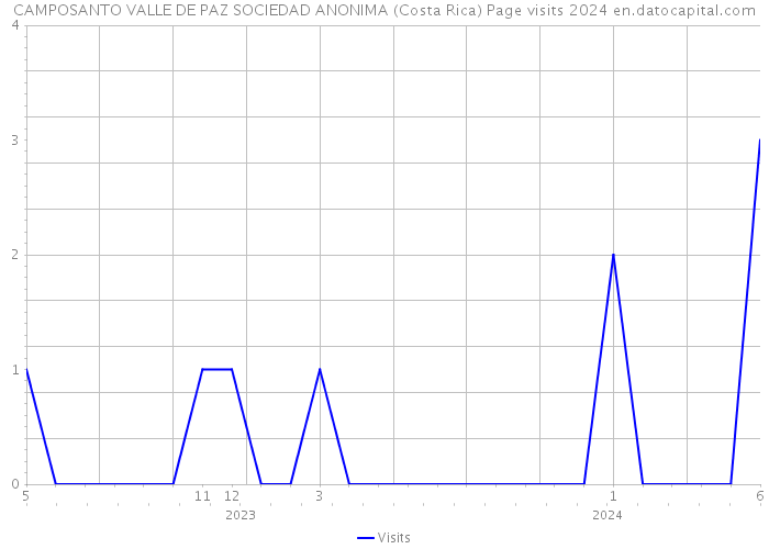 CAMPOSANTO VALLE DE PAZ SOCIEDAD ANONIMA (Costa Rica) Page visits 2024 