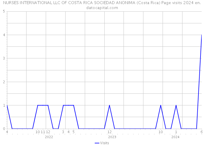 NURSES INTERNATIONAL LLC OF COSTA RICA SOCIEDAD ANONIMA (Costa Rica) Page visits 2024 