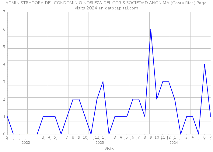 ADMINISTRADORA DEL CONDOMINIO NOBLEZA DEL CORIS SOCIEDAD ANONIMA (Costa Rica) Page visits 2024 