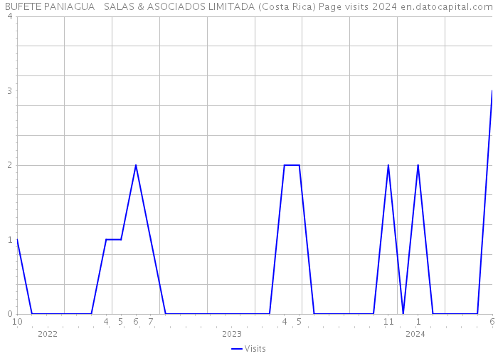 BUFETE PANIAGUA + SALAS & ASOCIADOS LIMITADA (Costa Rica) Page visits 2024 
