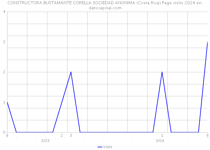 CONSTRUCTORA BUSTAMANTE CORELLA SOCIEDAD ANONIMA (Costa Rica) Page visits 2024 