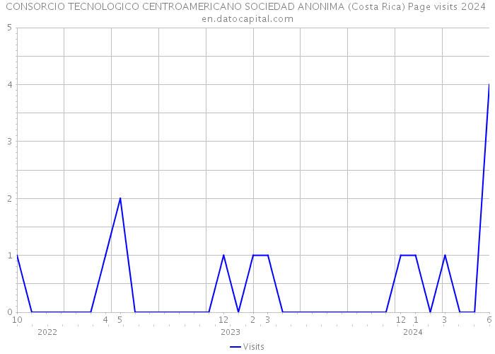 CONSORCIO TECNOLOGICO CENTROAMERICANO SOCIEDAD ANONIMA (Costa Rica) Page visits 2024 