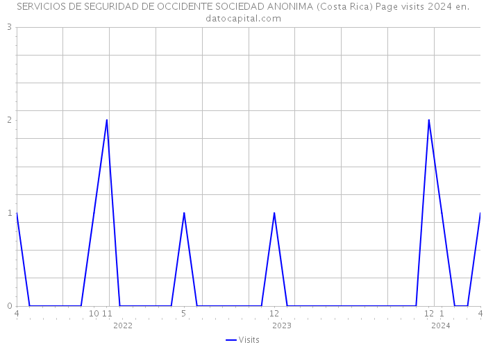 SERVICIOS DE SEGURIDAD DE OCCIDENTE SOCIEDAD ANONIMA (Costa Rica) Page visits 2024 