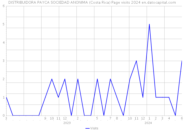 DISTRIBUIDORA PAYCA SOCIEDAD ANONIMA (Costa Rica) Page visits 2024 