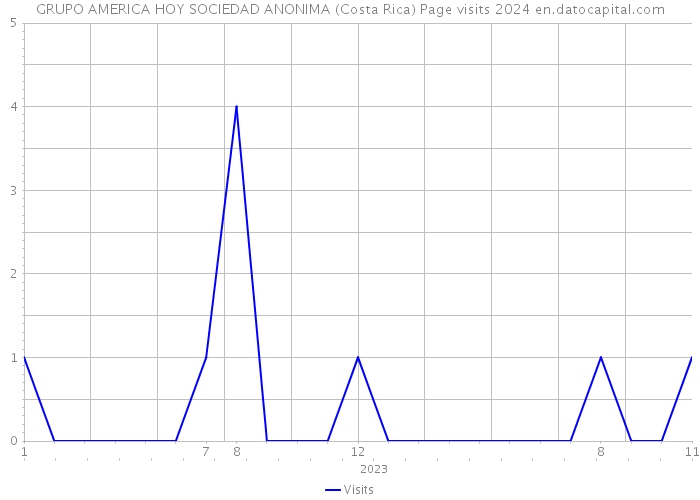 GRUPO AMERICA HOY SOCIEDAD ANONIMA (Costa Rica) Page visits 2024 