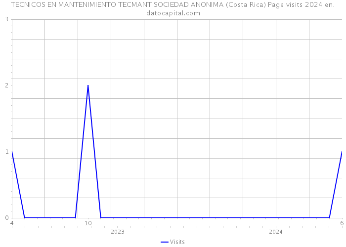 TECNICOS EN MANTENIMIENTO TECMANT SOCIEDAD ANONIMA (Costa Rica) Page visits 2024 