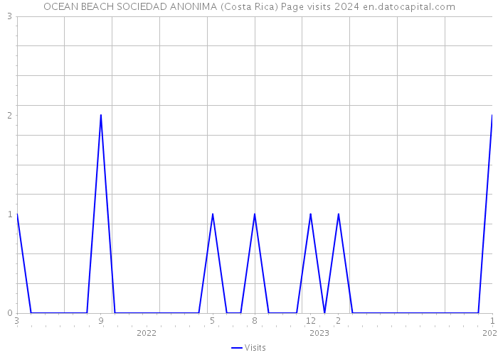 OCEAN BEACH SOCIEDAD ANONIMA (Costa Rica) Page visits 2024 
