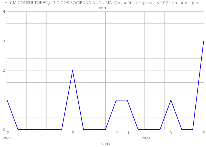 M Y M CONSULTORES JURIDICOS SOCIEDAD ANONIMA (Costa Rica) Page visits 2024 