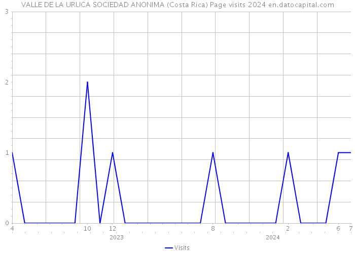 VALLE DE LA URUCA SOCIEDAD ANONIMA (Costa Rica) Page visits 2024 