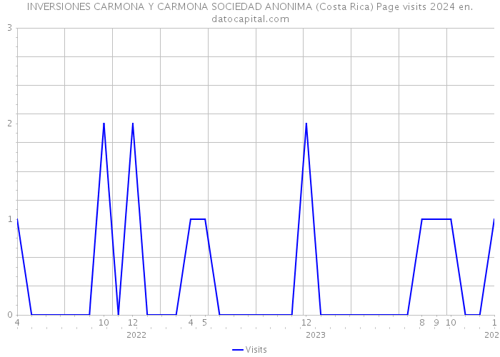 INVERSIONES CARMONA Y CARMONA SOCIEDAD ANONIMA (Costa Rica) Page visits 2024 