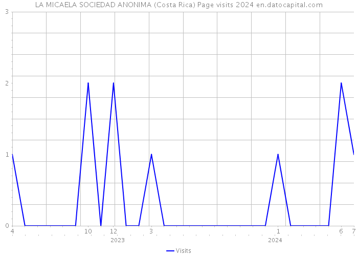 LA MICAELA SOCIEDAD ANONIMA (Costa Rica) Page visits 2024 