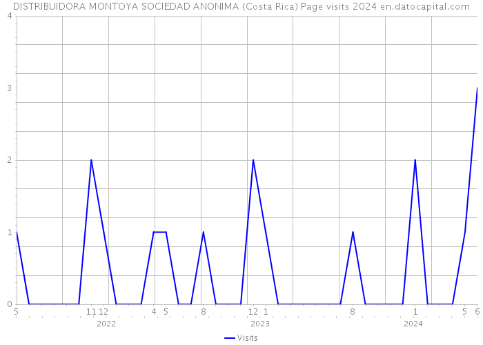DISTRIBUIDORA MONTOYA SOCIEDAD ANONIMA (Costa Rica) Page visits 2024 