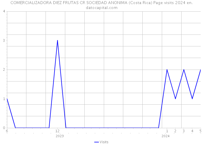 COMERCIALIZADORA DIEZ FRUTAS CR SOCIEDAD ANONIMA (Costa Rica) Page visits 2024 