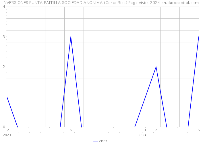 INVERSIONES PUNTA PAITILLA SOCIEDAD ANONIMA (Costa Rica) Page visits 2024 