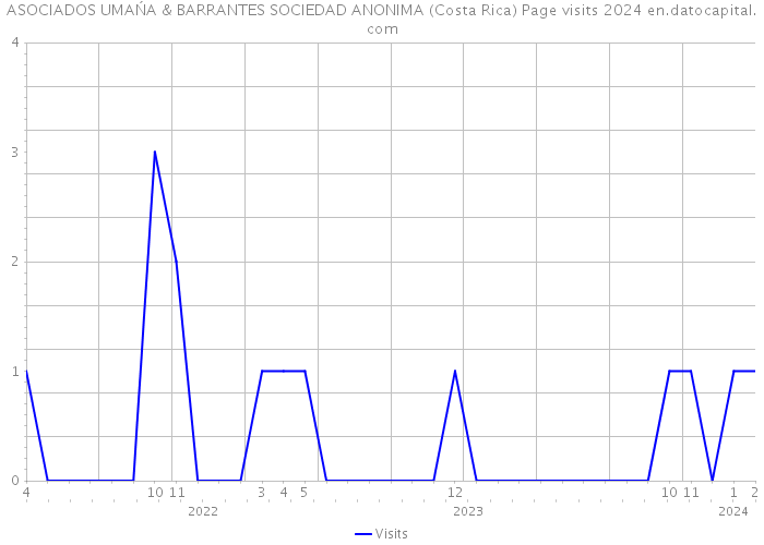 ASOCIADOS UMAŃA & BARRANTES SOCIEDAD ANONIMA (Costa Rica) Page visits 2024 