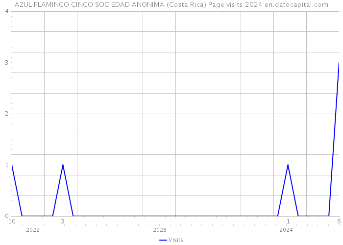 AZUL FLAMINGO CINCO SOCIEDAD ANONIMA (Costa Rica) Page visits 2024 