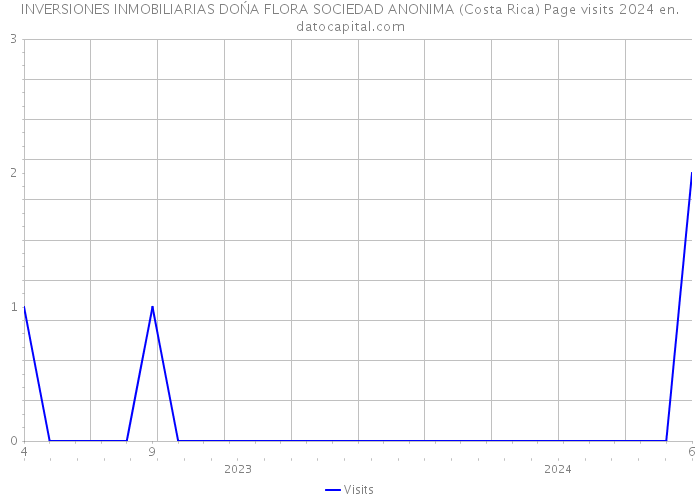 INVERSIONES INMOBILIARIAS DOŃA FLORA SOCIEDAD ANONIMA (Costa Rica) Page visits 2024 