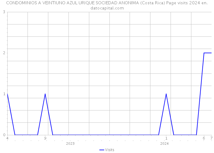 CONDOMINIOS A VEINTIUNO AZUL URIQUE SOCIEDAD ANONIMA (Costa Rica) Page visits 2024 