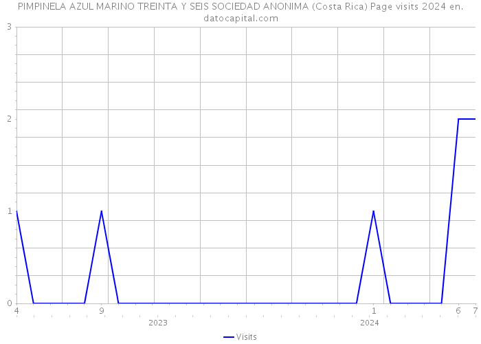 PIMPINELA AZUL MARINO TREINTA Y SEIS SOCIEDAD ANONIMA (Costa Rica) Page visits 2024 