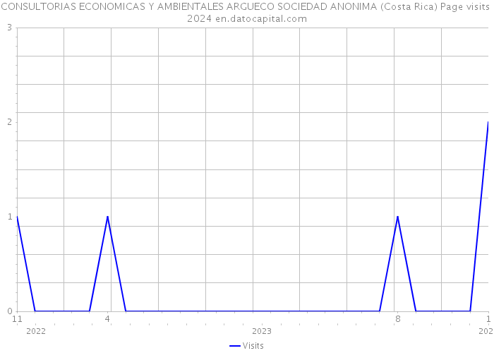 CONSULTORIAS ECONOMICAS Y AMBIENTALES ARGUECO SOCIEDAD ANONIMA (Costa Rica) Page visits 2024 