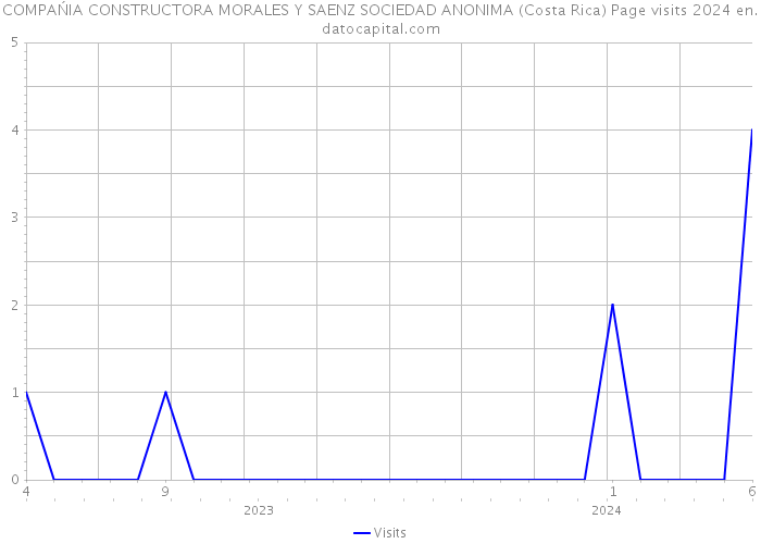 COMPAŃIA CONSTRUCTORA MORALES Y SAENZ SOCIEDAD ANONIMA (Costa Rica) Page visits 2024 