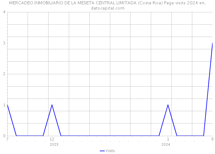 MERCADEO INMOBILIARIO DE LA MESETA CENTRAL LIMITADA (Costa Rica) Page visits 2024 