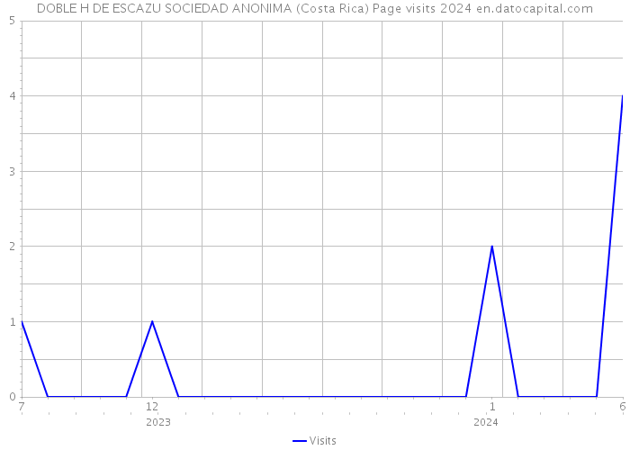 DOBLE H DE ESCAZU SOCIEDAD ANONIMA (Costa Rica) Page visits 2024 
