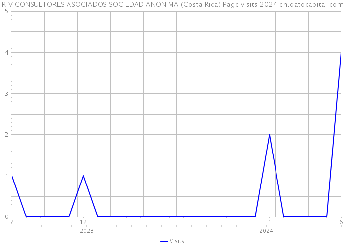 R V CONSULTORES ASOCIADOS SOCIEDAD ANONIMA (Costa Rica) Page visits 2024 