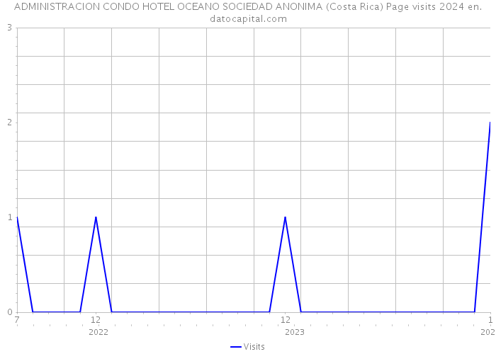 ADMINISTRACION CONDO HOTEL OCEANO SOCIEDAD ANONIMA (Costa Rica) Page visits 2024 