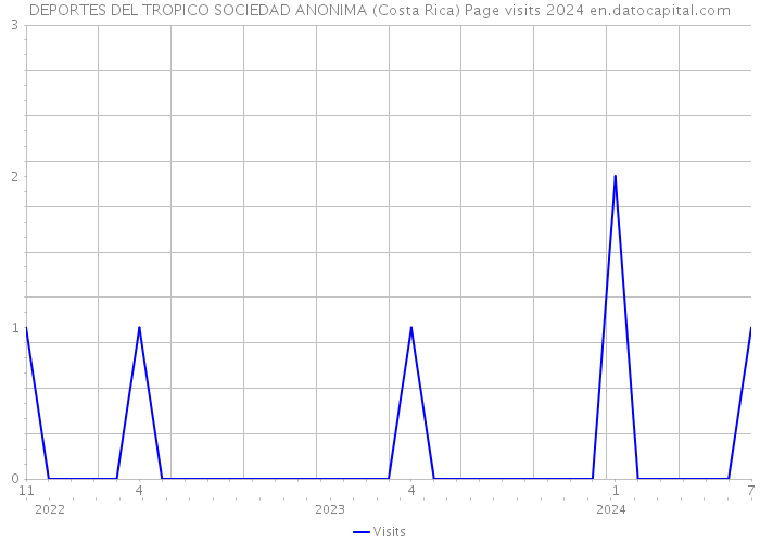DEPORTES DEL TROPICO SOCIEDAD ANONIMA (Costa Rica) Page visits 2024 