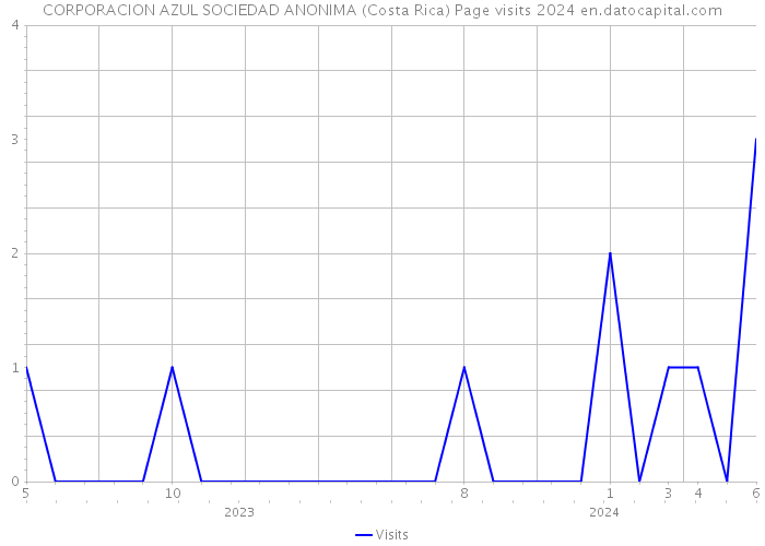 CORPORACION AZUL SOCIEDAD ANONIMA (Costa Rica) Page visits 2024 