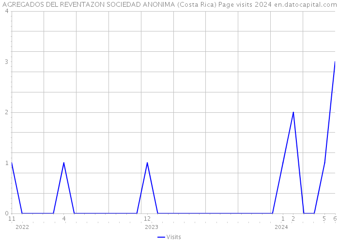 AGREGADOS DEL REVENTAZON SOCIEDAD ANONIMA (Costa Rica) Page visits 2024 