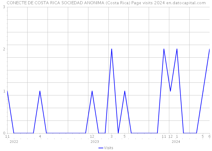 CONECTE DE COSTA RICA SOCIEDAD ANONIMA (Costa Rica) Page visits 2024 
