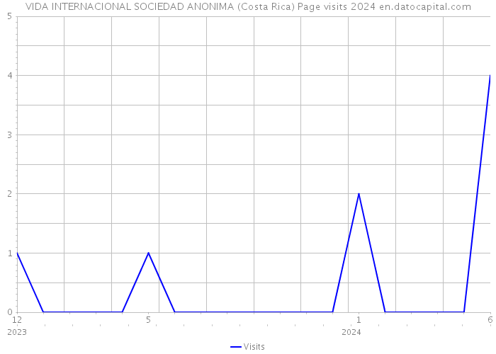 VIDA INTERNACIONAL SOCIEDAD ANONIMA (Costa Rica) Page visits 2024 