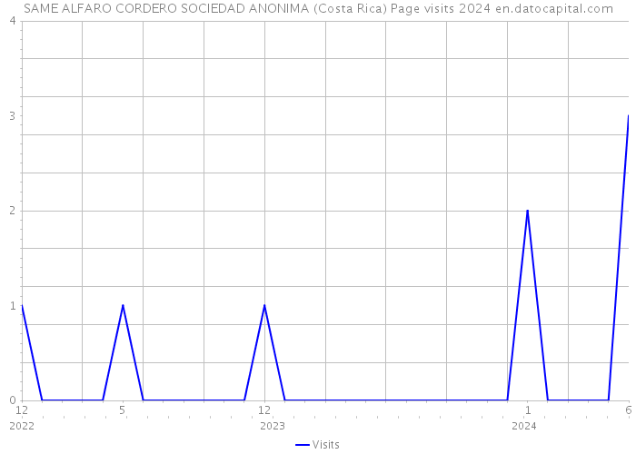 SAME ALFARO CORDERO SOCIEDAD ANONIMA (Costa Rica) Page visits 2024 