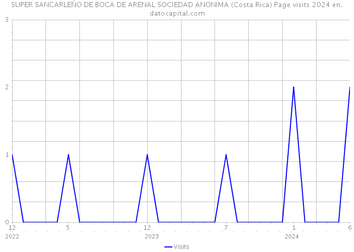SUPER SANCARLEŃO DE BOCA DE ARENAL SOCIEDAD ANONIMA (Costa Rica) Page visits 2024 