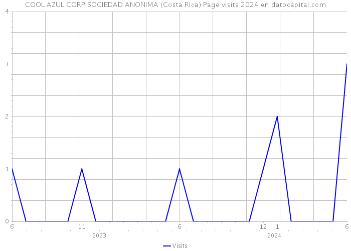 COOL AZUL CORP SOCIEDAD ANONIMA (Costa Rica) Page visits 2024 
