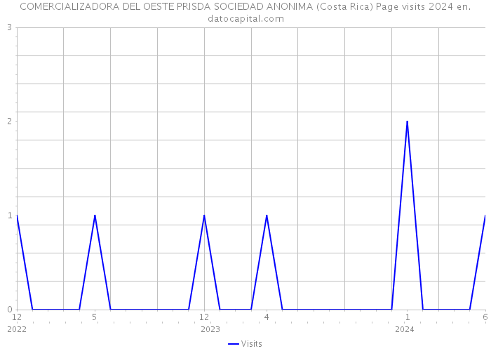 COMERCIALIZADORA DEL OESTE PRISDA SOCIEDAD ANONIMA (Costa Rica) Page visits 2024 