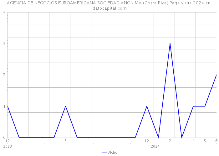 AGENCIA DE NEGOCIOS EUROAMERICANA SOCIEDAD ANONIMA (Costa Rica) Page visits 2024 