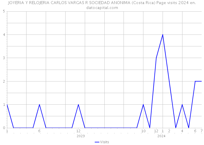 JOYERIA Y RELOJERIA CARLOS VARGAS R SOCIEDAD ANONIMA (Costa Rica) Page visits 2024 