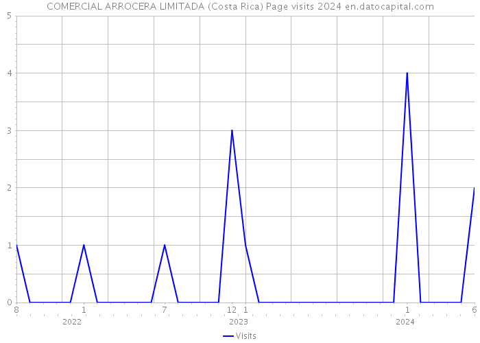 COMERCIAL ARROCERA LIMITADA (Costa Rica) Page visits 2024 