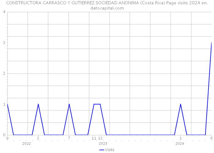 CONSTRUCTORA CARRASCO Y GUTIERREZ SOCIEDAD ANONIMA (Costa Rica) Page visits 2024 