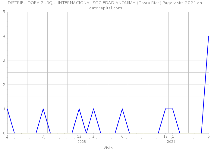 DISTRIBUIDORA ZURQUI INTERNACIONAL SOCIEDAD ANONIMA (Costa Rica) Page visits 2024 