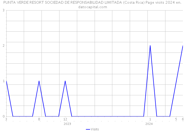PUNTA VERDE RESORT SOCIEDAD DE RESPONSABILIDAD LIMITADA (Costa Rica) Page visits 2024 