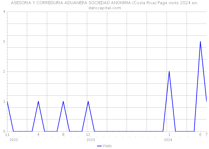 ASESORIA Y CORREDURIA ADUANERA SOCIEDAD ANONIMA (Costa Rica) Page visits 2024 