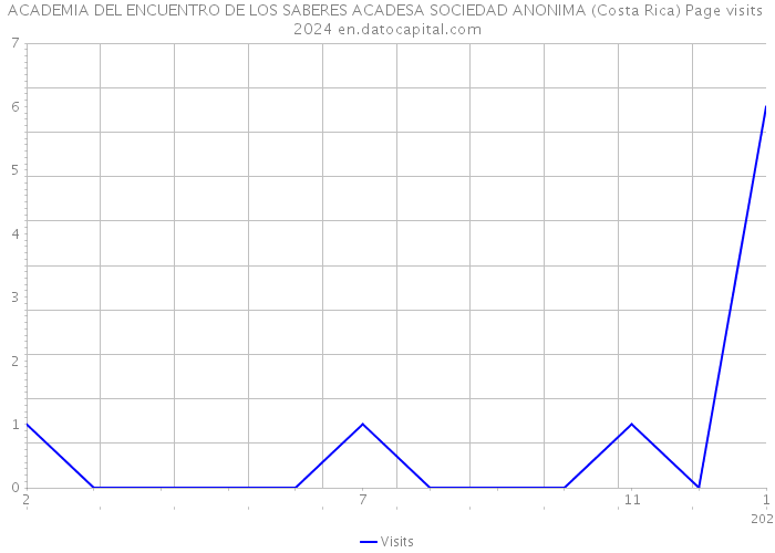 ACADEMIA DEL ENCUENTRO DE LOS SABERES ACADESA SOCIEDAD ANONIMA (Costa Rica) Page visits 2024 