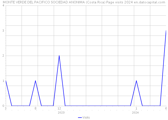 MONTE VERDE DEL PACIFICO SOCIEDAD ANONIMA (Costa Rica) Page visits 2024 